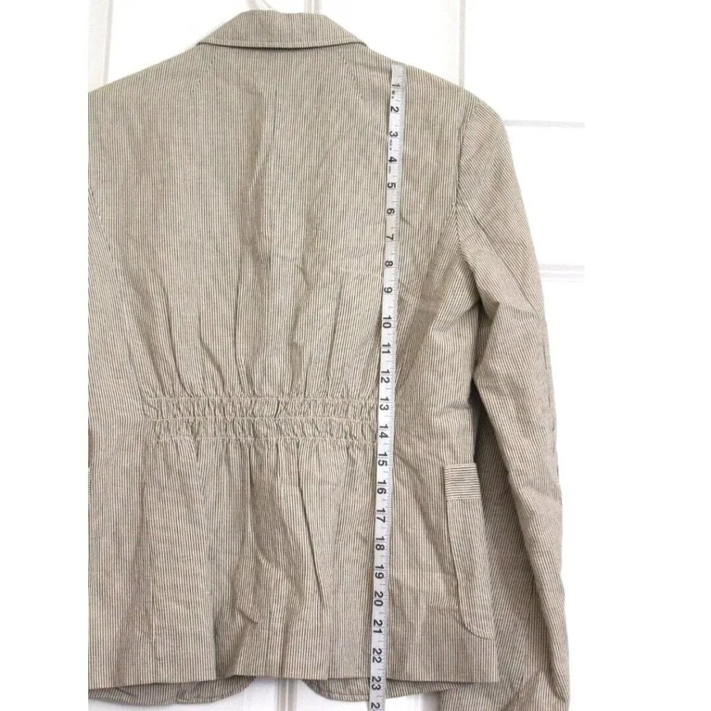 J.Crew Pinstripe Blazer Cotton Lightweight Office Schoolboy Preppy (No size)